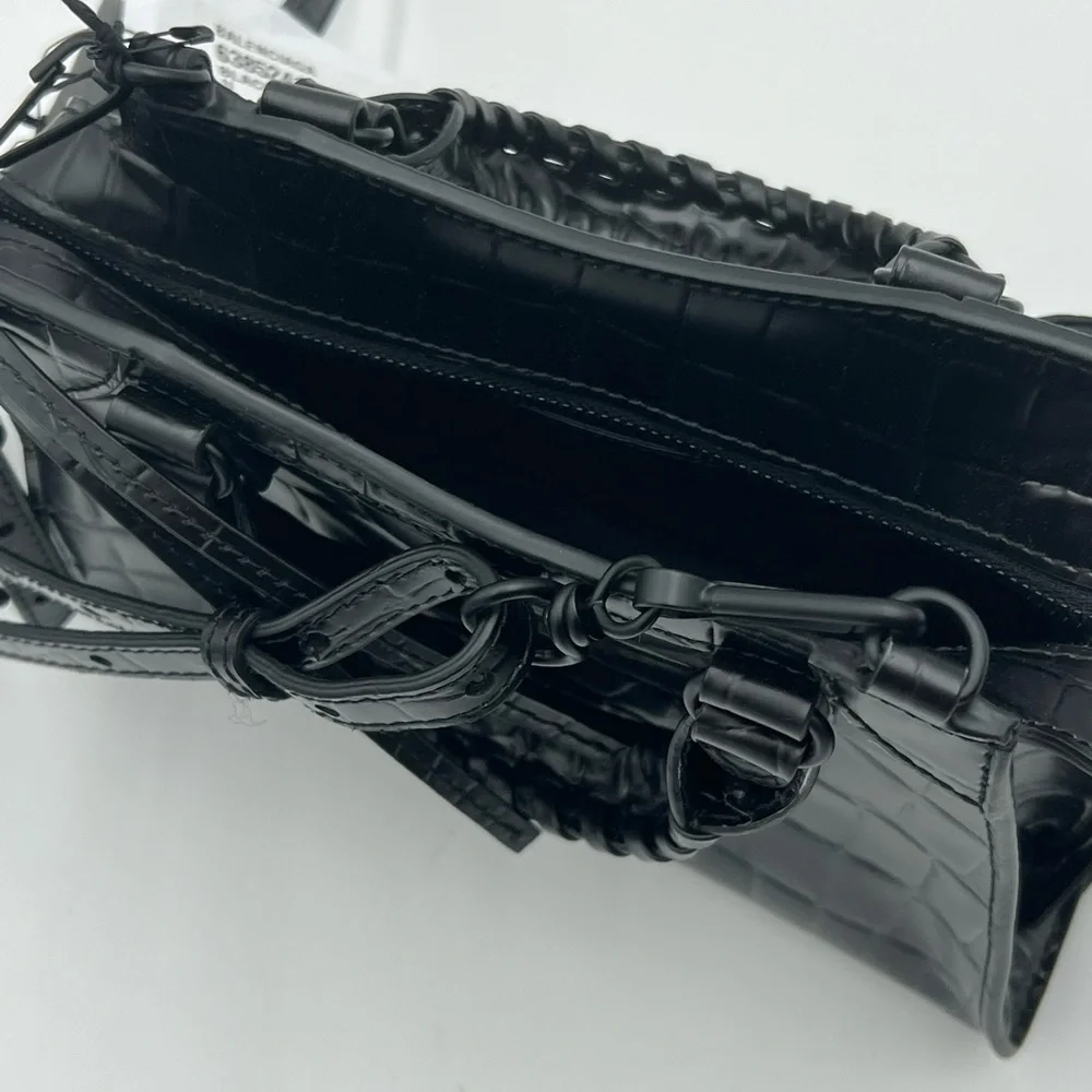 Balenciaga Neo City Bag Black Croc Authentic Luxury - Picture 8 of 10